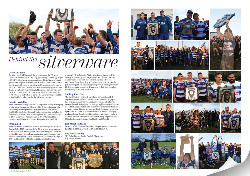 Book - "Southbridge Rugby Football Club 150 Years of Club Pride."