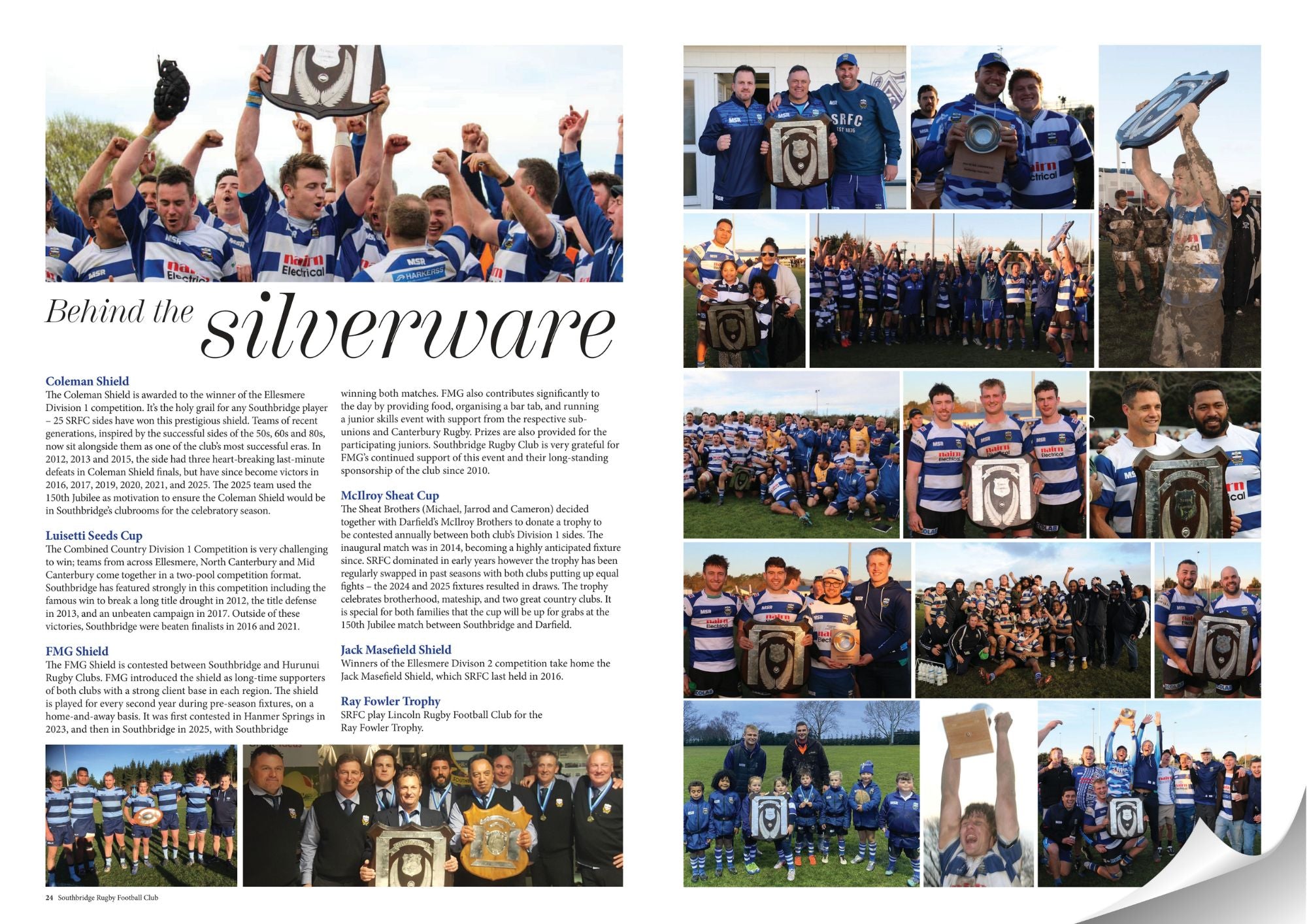 Book - "Southbridge Rugby Football Club 150 Years of Club Pride."